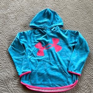 Blue and Pink Under Armour Hoodie